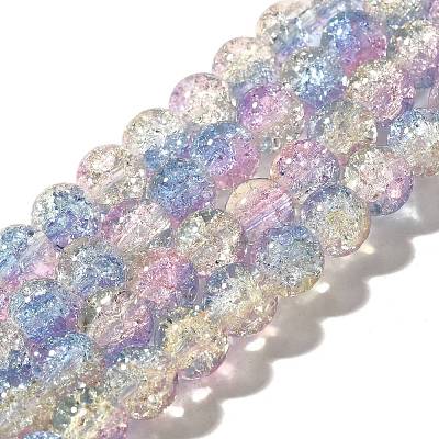 Crackle Glass Beads Strands CCG-C002-8mm-09-1