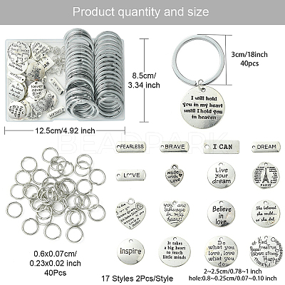 English Lettering Keychain DIY Sets FIND-YW0005-06-1