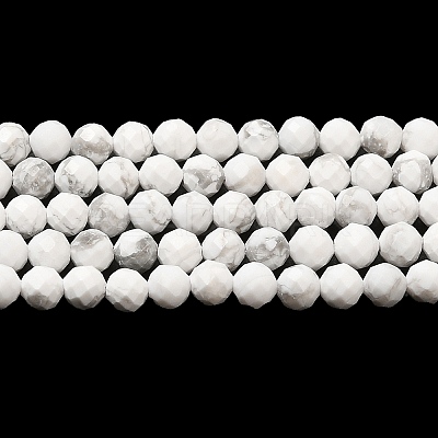 Natural Howlite Beads Strands X-G-E608-A01-B-1