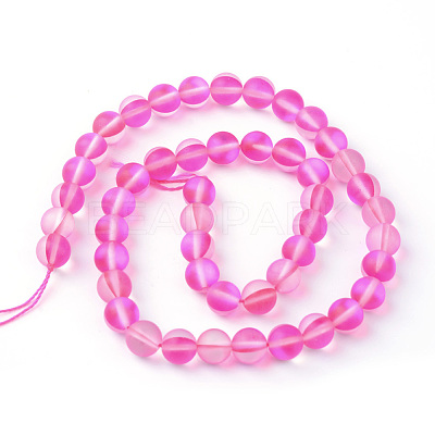 Synthetic Moonstone Beads Strands X-G-R375-6mm-A01-1