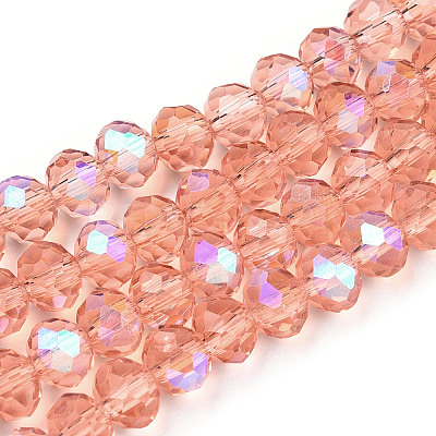 Electroplate Glass Beads Strands EGLA-A034-T4mm-L24-1