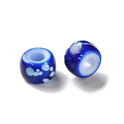 Spray Painted ABS Plastic European Beads KY-G033-01A-06-1