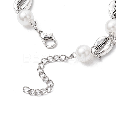 Ocean Series Alloy Conch Link Bracelets BJEW-JB11840-04-1