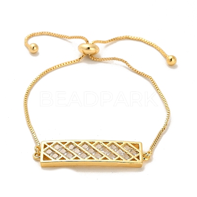 Cubic Zirconia Link Slider Bracelets BJEW-H601-01A-KCG-1