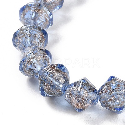 Handmade Gold Sand Lampwork Beads LAMP-Q036-04C-1