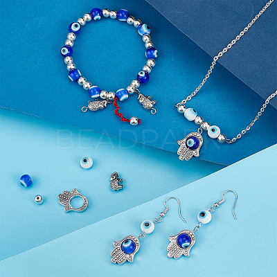 DIY Evil Eye Beads Making Finding Kit DIY-PH0006-35-1