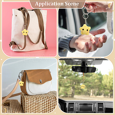 Polyester Keychains KEYC-WH0034-58-1