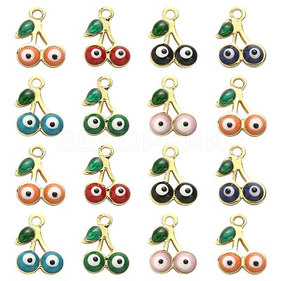 50Pcs Rack Plating Brass Enamel Pendants KK-CJ0001-87-1