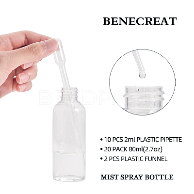80ml Transparent PET Plastic Perfume Spray Bottle Sets MRMJ-BC0001-57-1