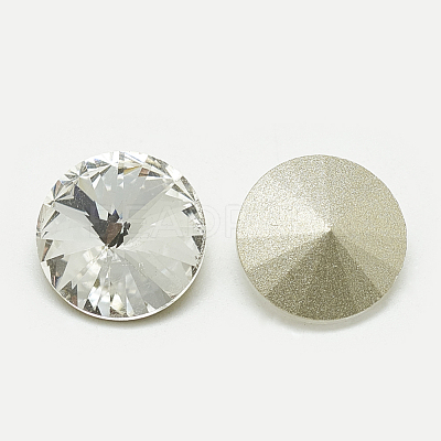 Pointed Back Glass Rhinestone Cabochons RGLA-T086-16mm-01-1