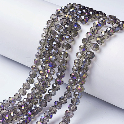 Electroplate Transparent Glass Beads Strands EGLA-A034-T2mm-F11-1