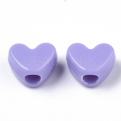 Opaque Acrylic European Beads SACR-N009-11-1