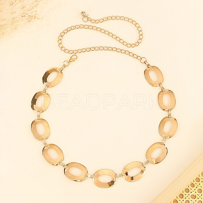 Alloy Oval Link Chain Waist Chain Belts for Women FS-WGBA6EA-01-1