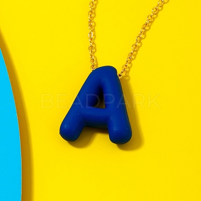 Alloy Initial Pendant Necklaces RS8745-1-1