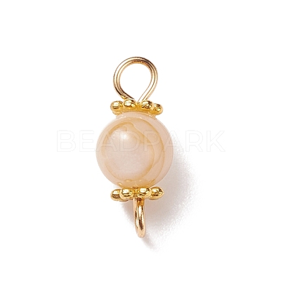 Natural Shell Connector Charms PALLOY-JF01658-1