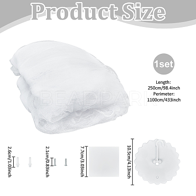 Polyester Gauze Bed Mosquito Net AJEW-WH0481-206B-1
