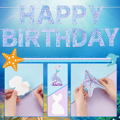 Birthday Decoration Paper Flag Banners HJEW-WH0042-86-1