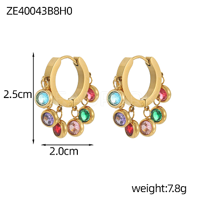 304 Stainless Steel Chandelier Earrings STAS-OY003-66G-1