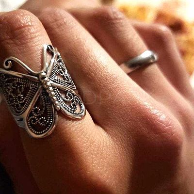 Retro Alloy Adjustable Finger Rings for Women FS-WG84129-02-1