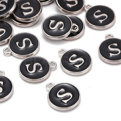 Platinum Plated Alloy Charms X-ENAM-S118-02S-P-1