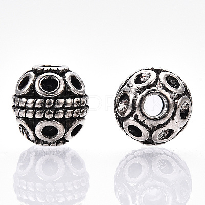 Tibetan Style Alloy Beads TIBE-Q063-120AS-NR-1