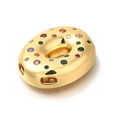 Brass Cubic Zirconia Pendants KK-M295-13G-O-1