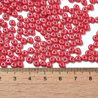 Baking Paint Luster Glass Seed Beads SEED-B001-04A-04-1