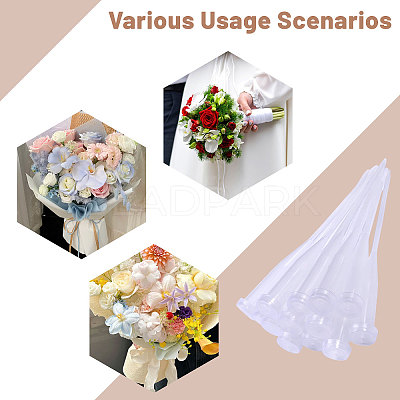 50Pcs Plastic Flower Tube AJEW-GL0002-97B-1
