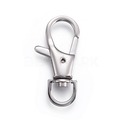 Tarnish Resistant 304 Stainless Steel Swivel Lobster Claw Clasps STAS-I117-01P-1