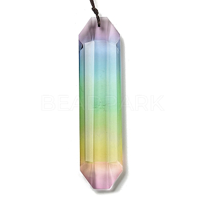 Glass Rectangle Hanging Suncatchers LS-HJEW-P018-C03-1