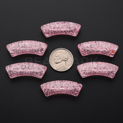 Transparent Crackle Acrylic Beads CACR-S009-001B-N26-1