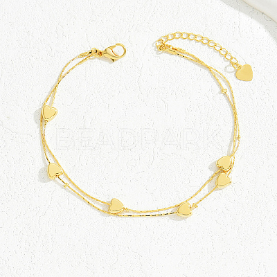 Gold Plated Brass Beads Anklets YN6291-5-1