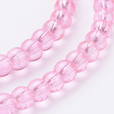 Spray Painted Crackle Glass Beads Strands CCG-Q001-4mm-02-1