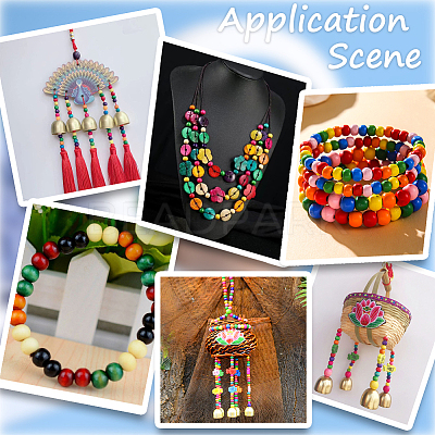 200Pcs Dyed Natural Wood Beads WOOD-GF0002-13B-1