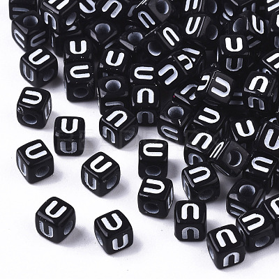 Opaque Acrylic Beads X-SACR-N002-01U-1