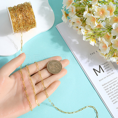 1 Roll Brass Paperclip Chains CHC-SC0001-06G-1