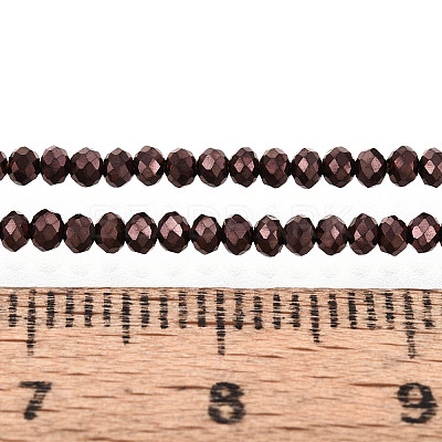 Electroplate Glass Beads Strands X-EGLA-F149-FP-08-1