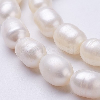 Natural Cultured Freshwater Pearl Beads Strands PEAR-P002-15-1