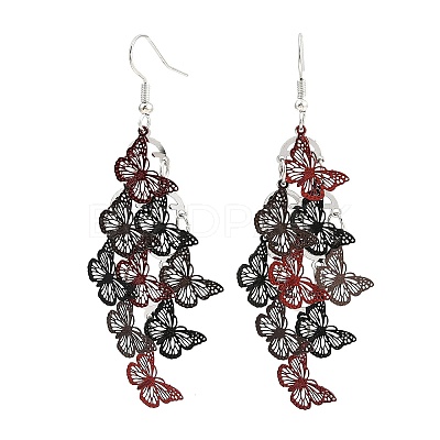 430 Stainless Steel Butterfly Dangle Earrings EJEW-A137-02P-04-1