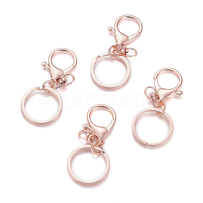 Iron Alloy Lobster Claw Clasp Keychain X-KEYC-D016-RG-1