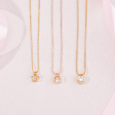 12Pcs 3 Style Brass Cubic Zirconia Multi-Strand Links KK-FH0005-09-1