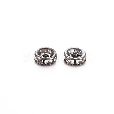 Iron Grade A Crystal Rhinestone Spacer Beads RB-A010-6MM-B-1