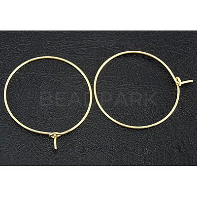 Brass Wine Glass Charm Rings Hoop Earrings X-EC067-3NFG-1