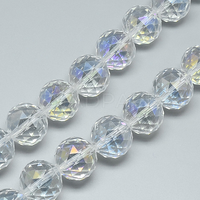 Electroplate Glass Bead Strands EGLA-S137-08-1