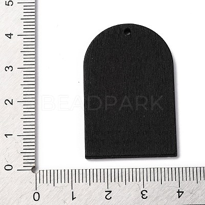 Single Face Printed Wood Pendants WOOD-B009-01A-1