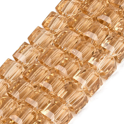 Transparent Glass Beads Strands GLAA-R041-8x8mm-A06-1
