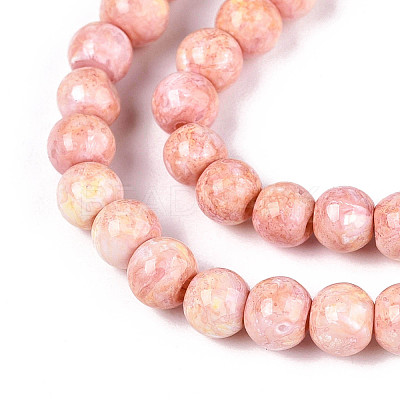 Baking Paint Glass Beads Strands DGLA-N016-4mm-01-1