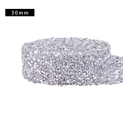 Glitter Resin Hotfix Rhinestone(Hot Melt Adhesive On The Back) OCOR-WH0052-01F-1