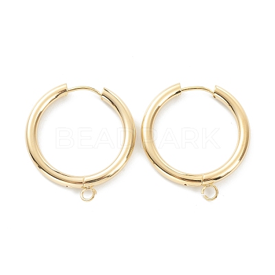 201 Stainless Steel Huggie Hoop Earring Findings STAS-P283-01M-G-1