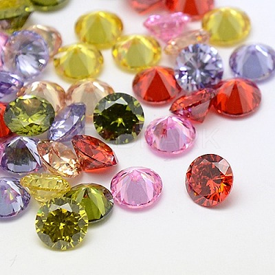 Cubic Zirconia Cabochons ZIRC-M002-6mm-3A-1